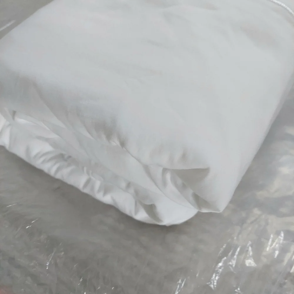Quince 100% Organic Sateen White Embroidered Cotton White Duvet Cover! King(112)